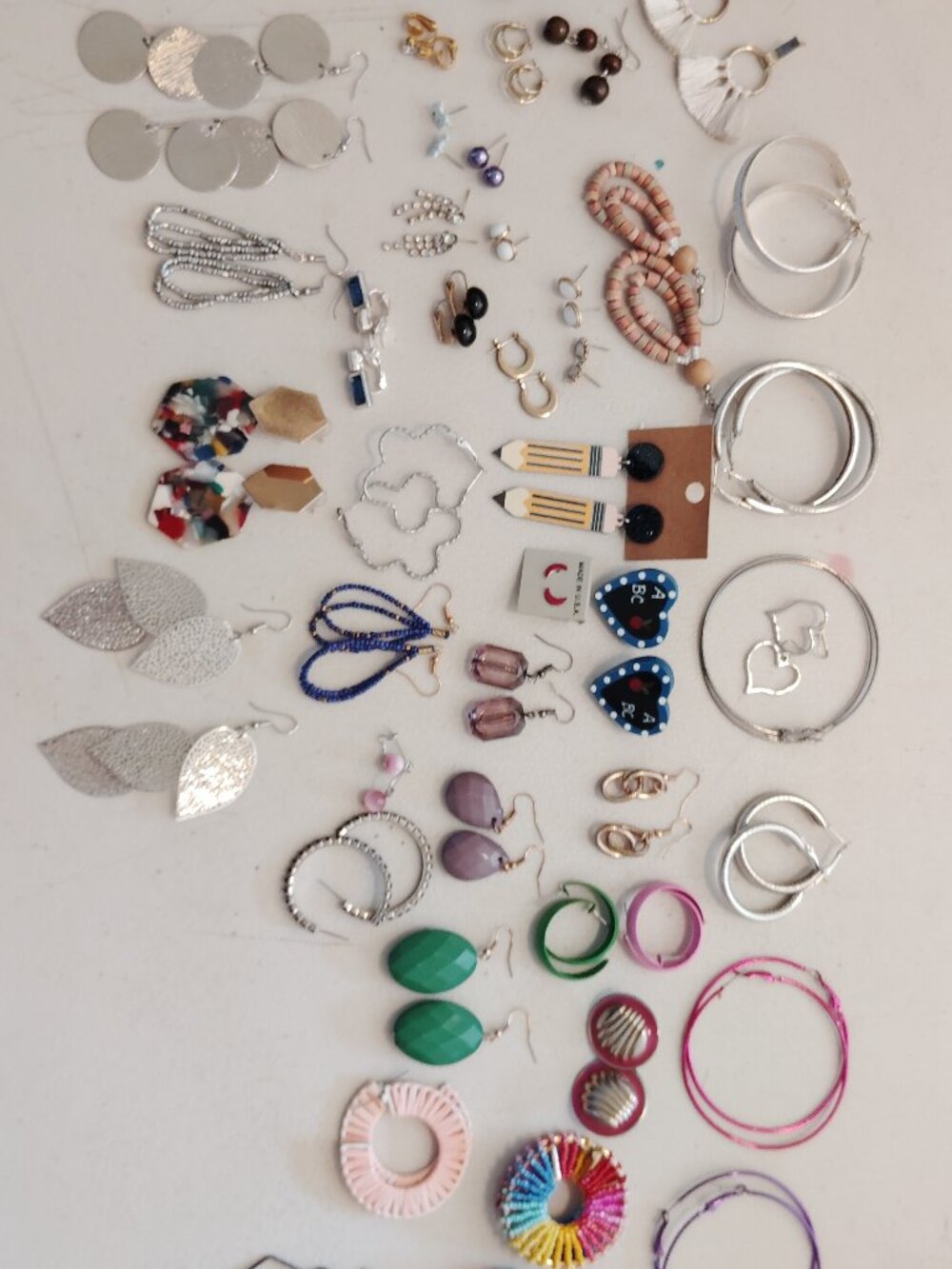 Vintage‑to‑Modern Earring Lot – 45 Pairs, Clip‑Ons & Pierced, Mixed Styles